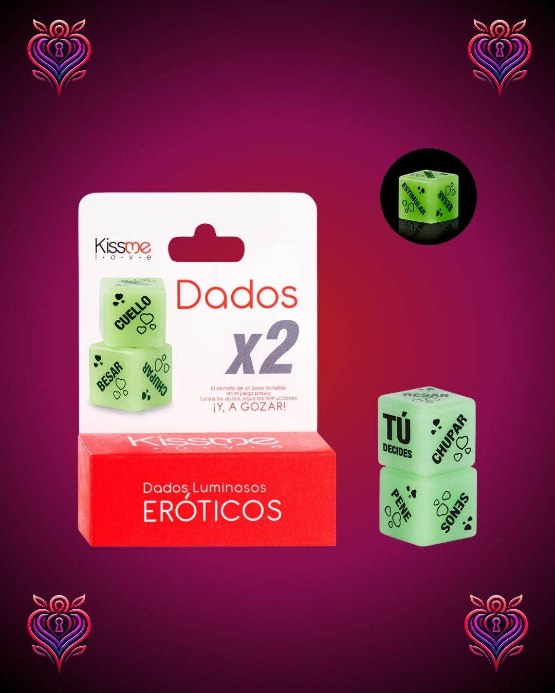 Dados Eróticos Luminosos🎲Set x2
