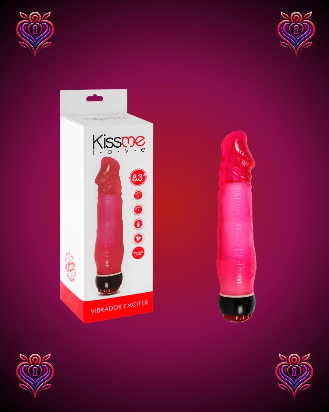 Vibrador Clásico Realista Exciter💫 · 21.5 cm