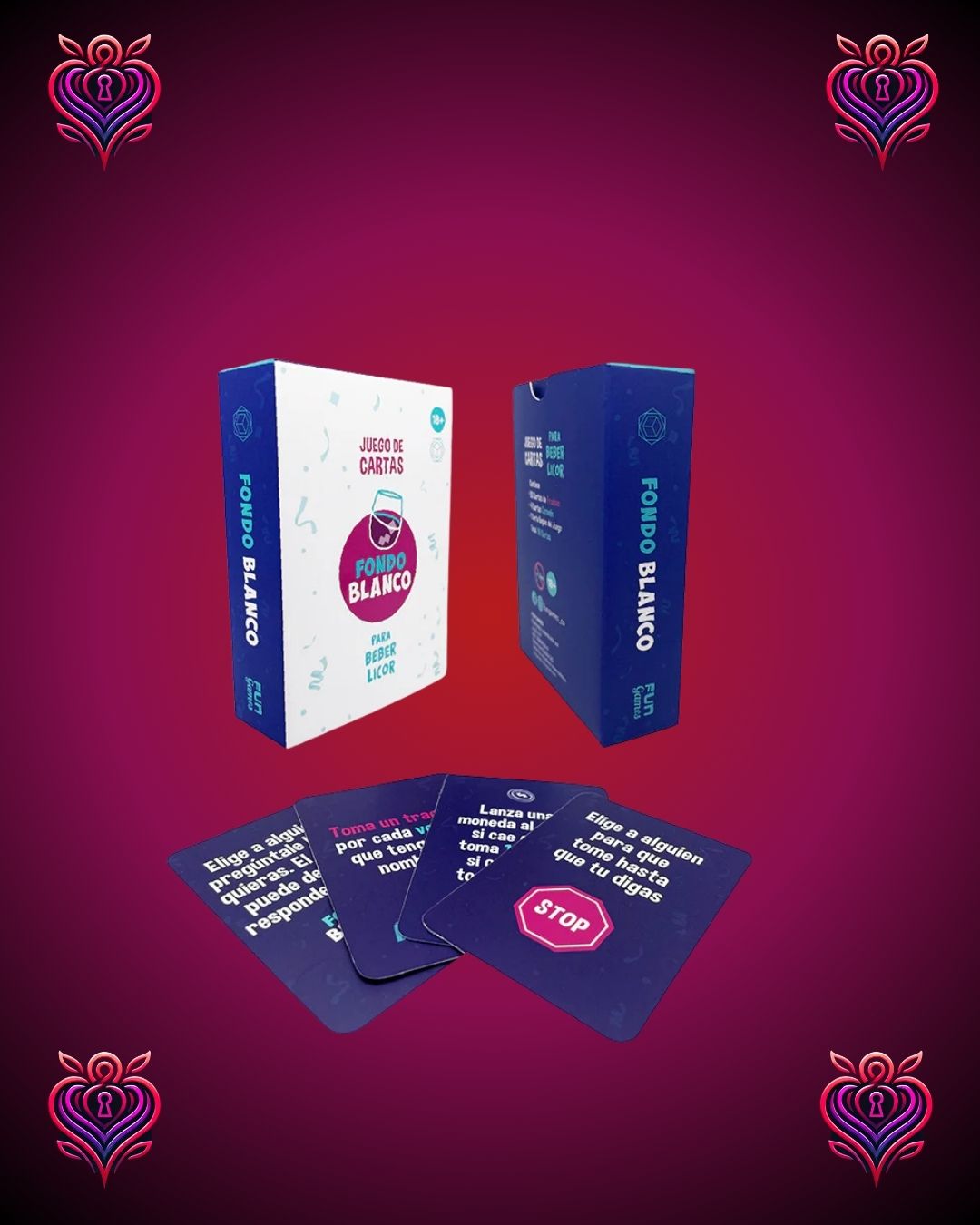 Juego de Cartas Fondo Blanco🥂58 Cartas · ¡Si Gotea Repite!