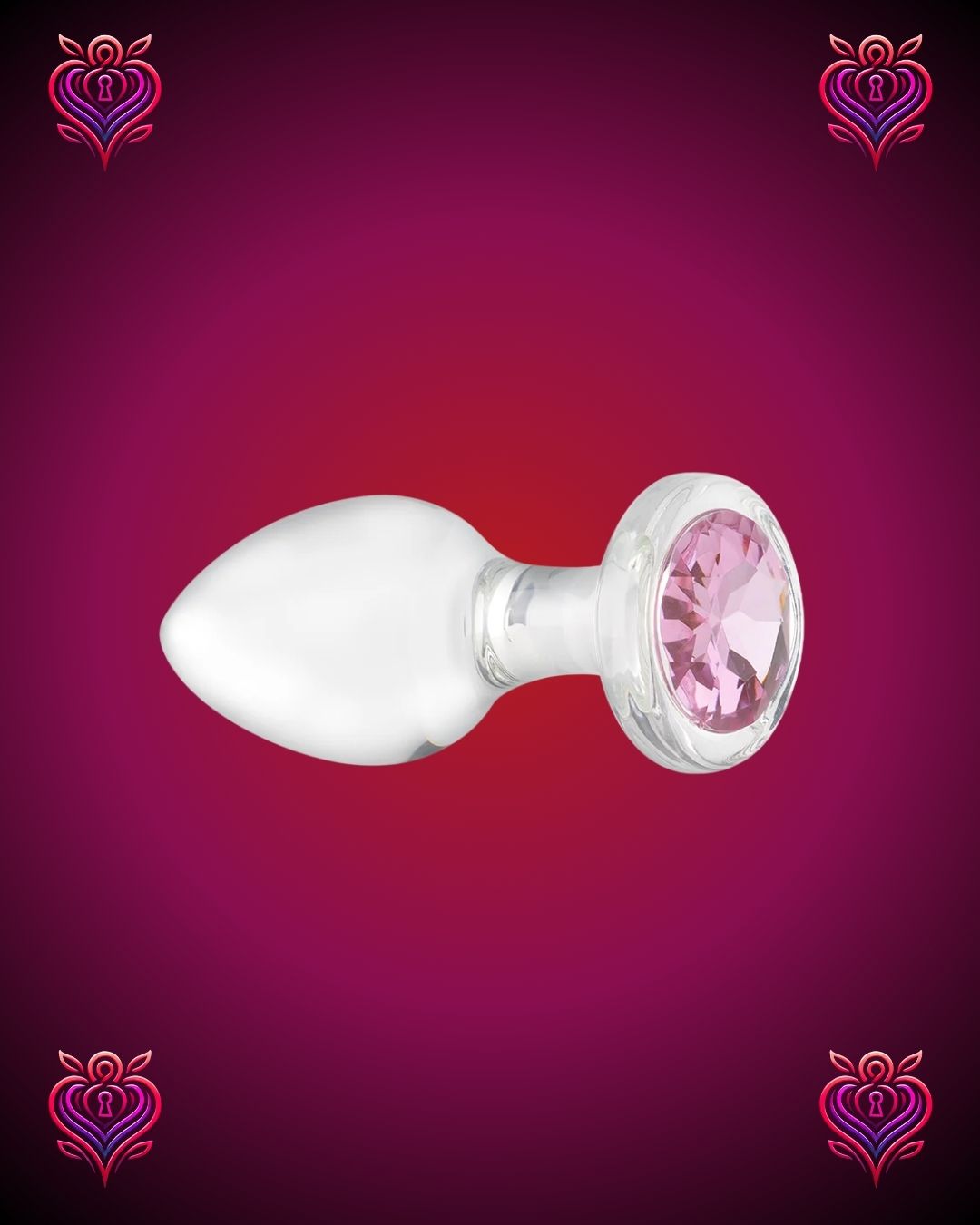 💎Plug de Cristal con Perla Rosada – Elegancia y Sensualidad🌸