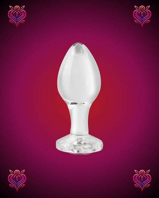 💎Plug de Cristal con Perla Rosada – Elegancia y Sensualidad🌸
