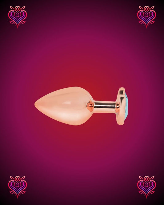 💛Plug Anal Metálico con Corazón Azul💙