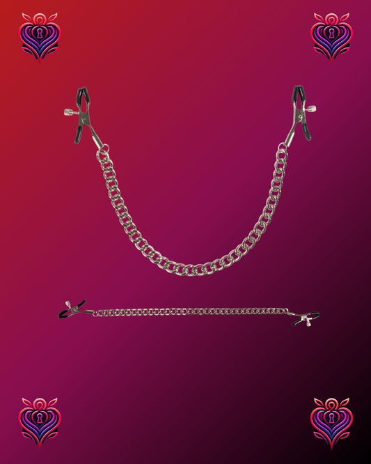 🔗Cadena con Pinzas para Pezones – Estimulación y Estilo en un Solo Juego💋