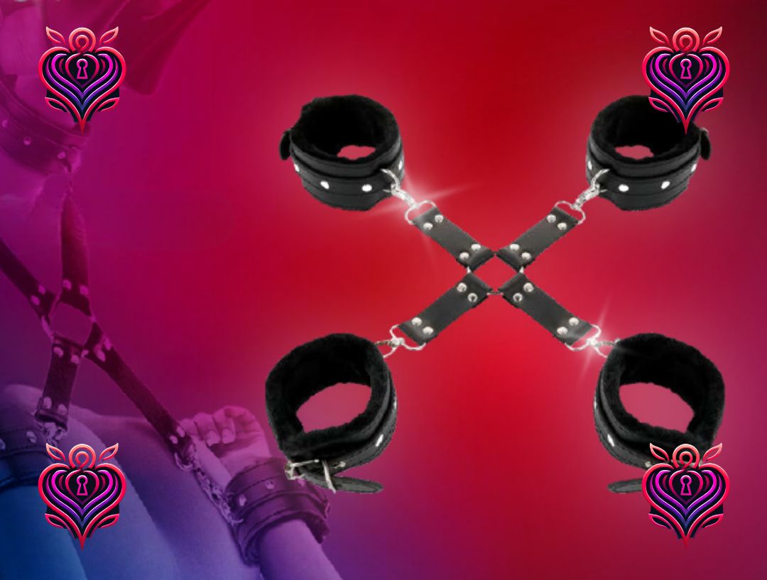 🔥ESPOSAS DE CUERO EN CRUZ BDSM🔥