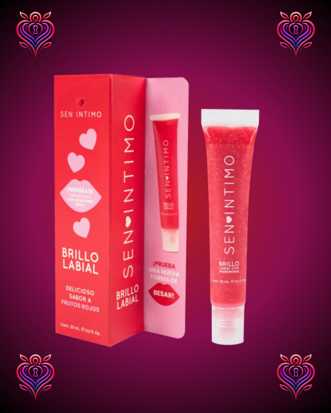 💋Brillo Labial con Feromonas – Frutos Rojos 20ML✨