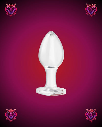 ❤️ Plug Anal de Cristal con Corazón Rojo💎