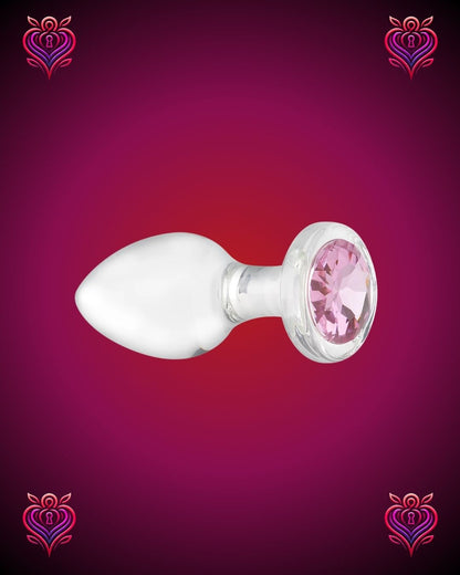 💎Plug de Cristal con Perla Rosada – Elegancia y Sensualidad🌸
