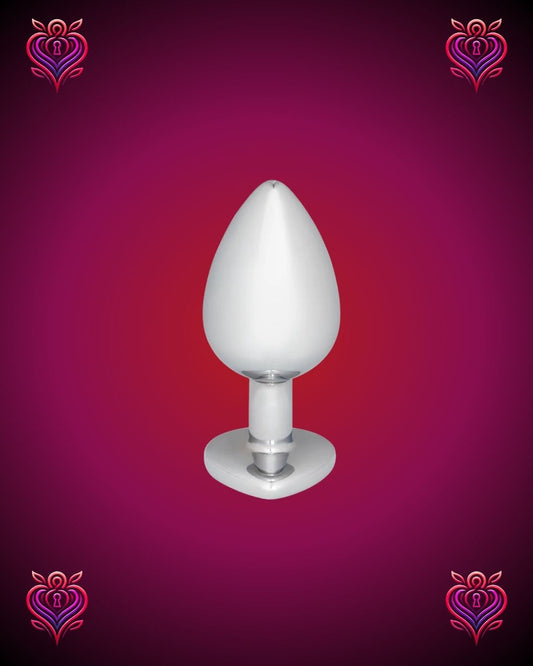❤️Plug Metálico con Base de Corazón Rojo💎