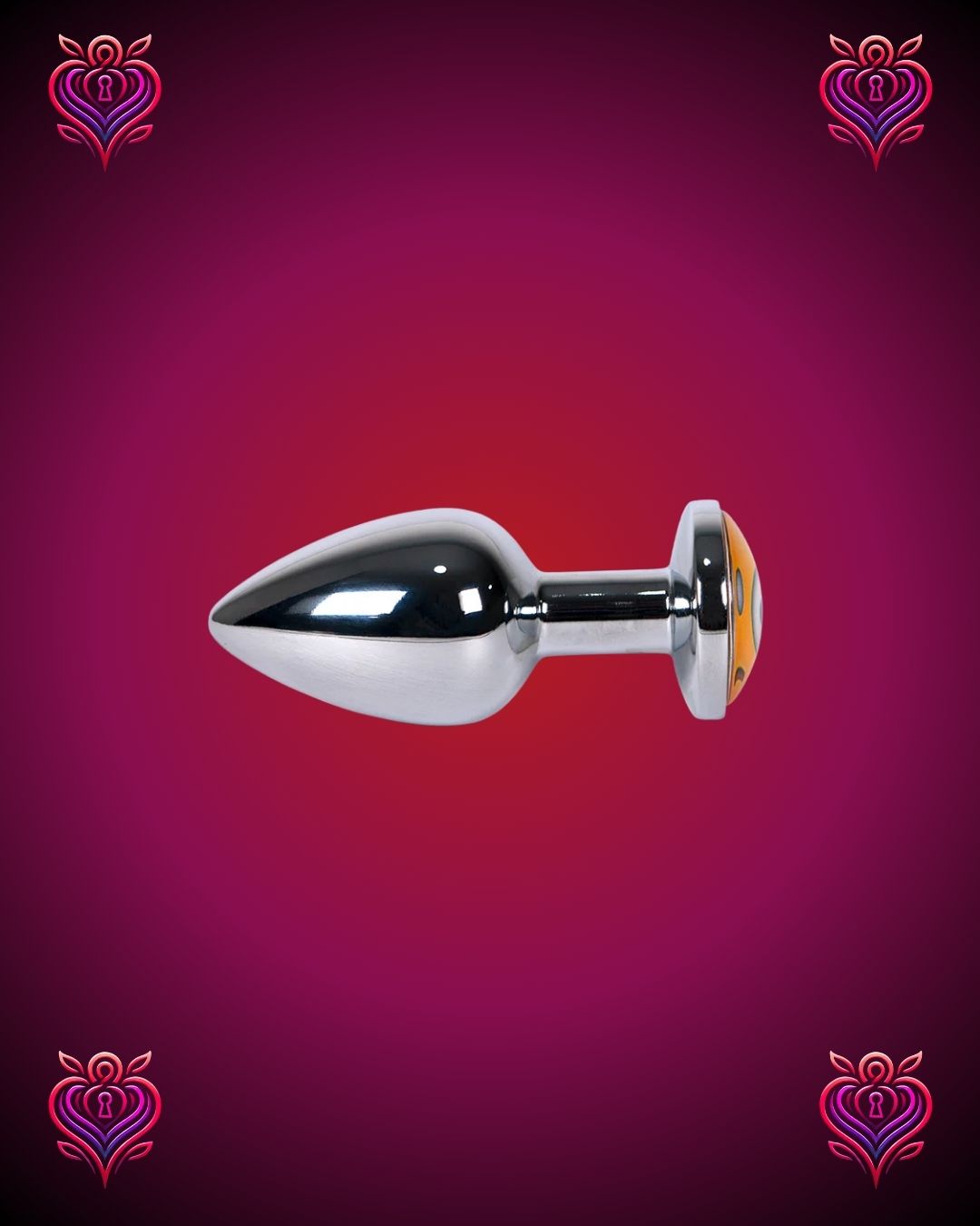 😯 Plug Anal Metálico con Emoji Sorprendido💎