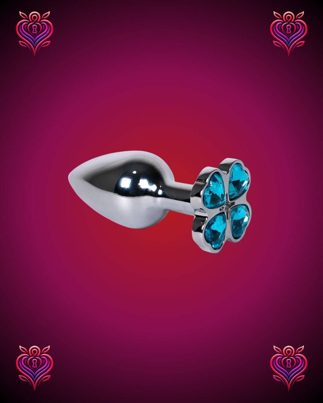 🌸 Plug Anal Metálico con Flor de Corazones💎