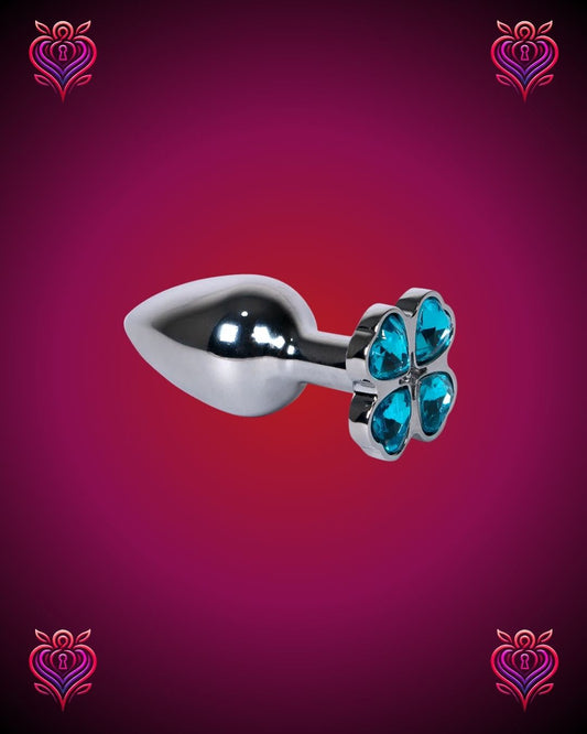 🌸 Plug Anal Metálico con Flor de Corazones💎