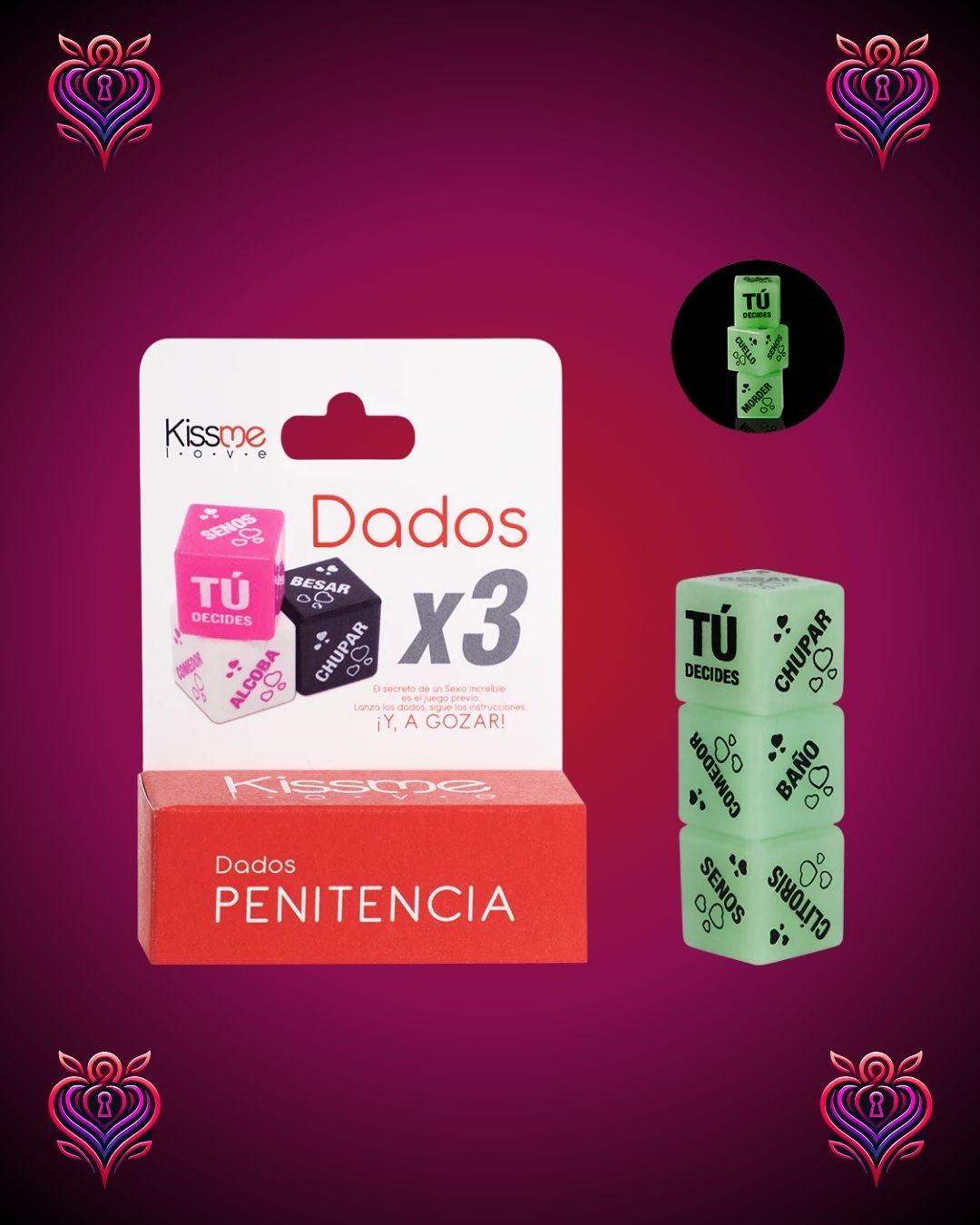 Dados Penitencia Luminosos🎲Set x3